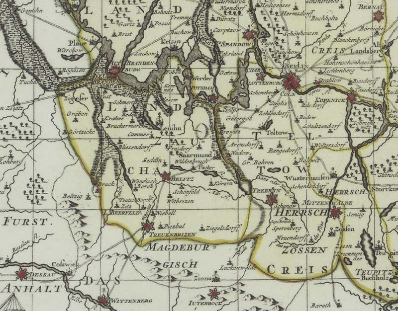 Karte nach 1724