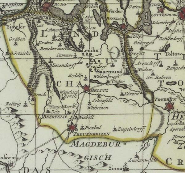 Karte nach 1724