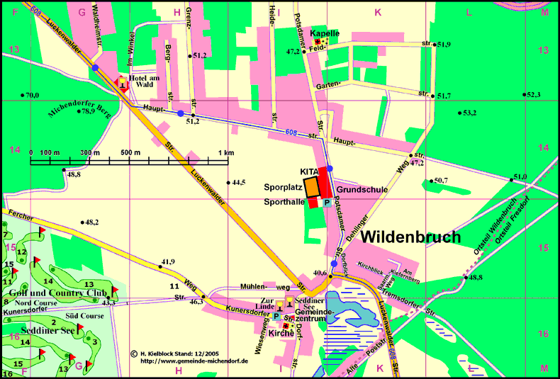 Ortsplan von Wildenbruch