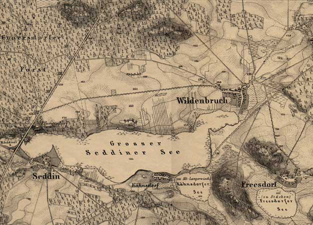 Ausschnitt aus der Top. Karte Sect. Wildenbruch, 1876
