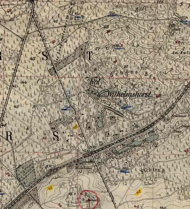 Wilhelmshorst 1919, Topographische Karte 1 : 25 000